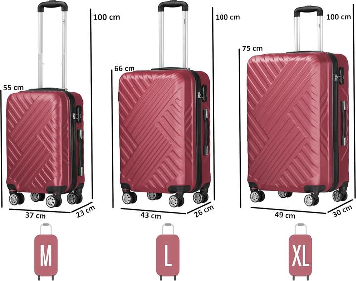 Image du produit Zelsius Ensemble de 3 valises rigides