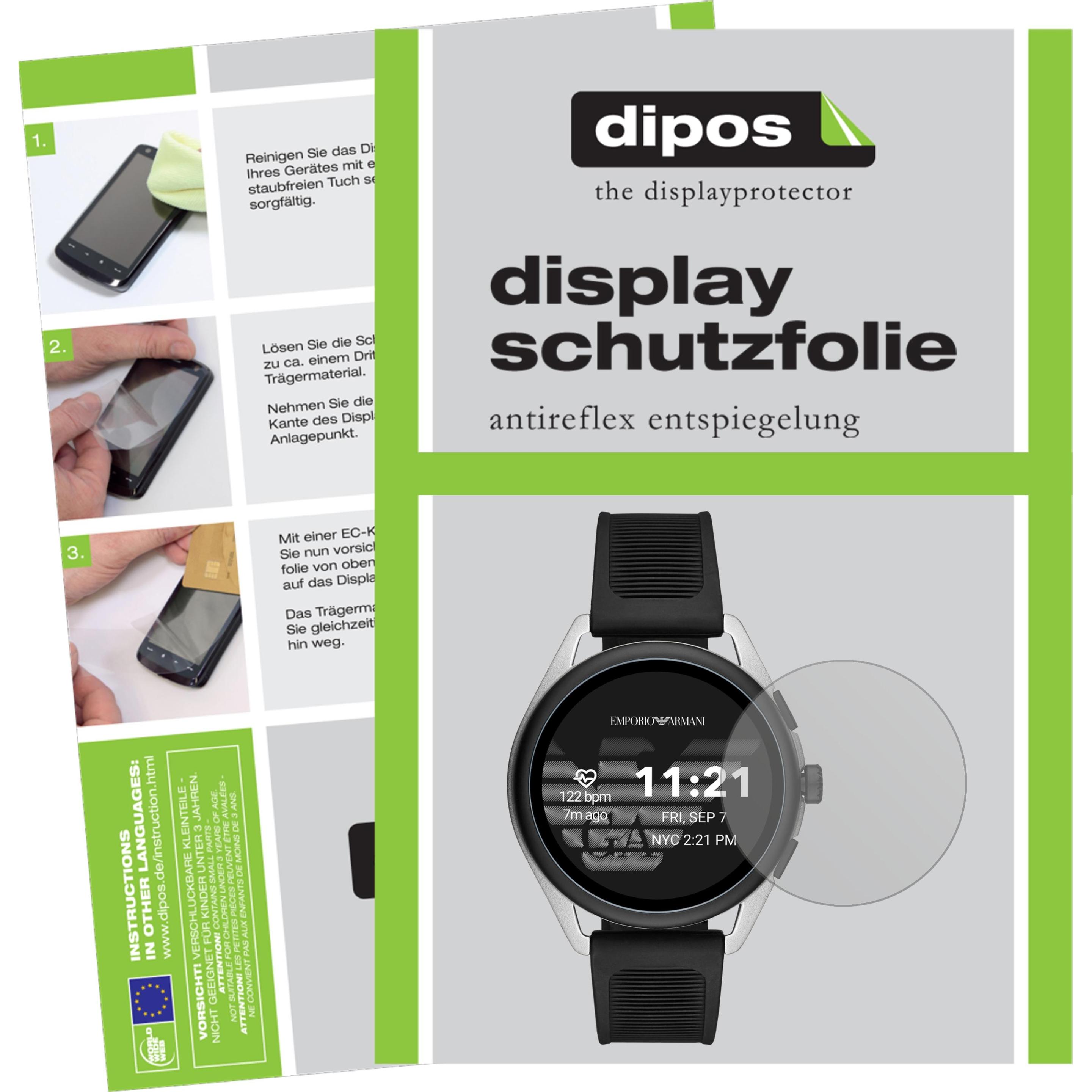Dipos Displayschutzfolie Antireflex, Smartwatch Schutzfolie, Transparent