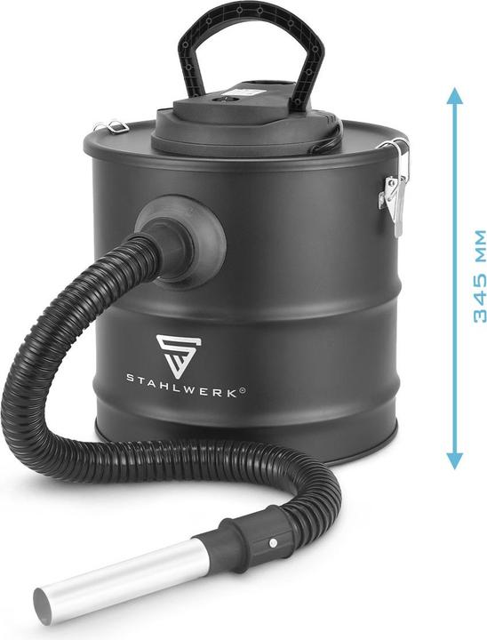 Actual product image Stahlwerk Aschesauger mit 1000 W Leistung, 20 Liter Schmutzbehälter, Kaminsauger mit Ausblasfunktion (Ash vacuum cleaner)