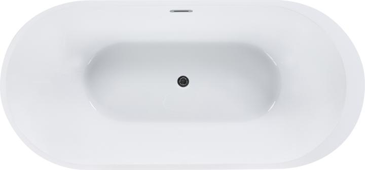 Actual product image Beliani Bath tub free-standing black oval 170 x 80 cm NEVIS (220 l, 170 cm, 80 cm)