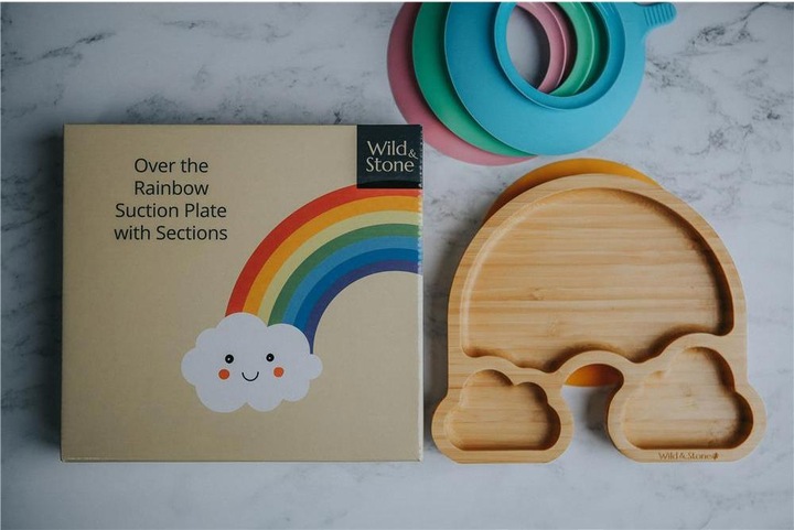 Produktbild Wild & Stone Baby Bambus Teller mit Saugnapf, gelb