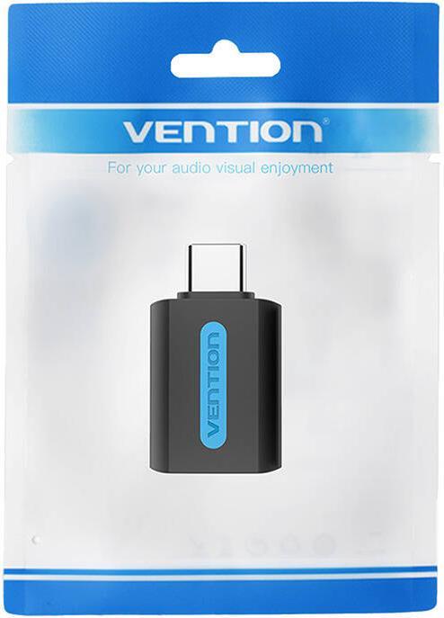 Actual product image Vention USB-C Male to USB 3.0 Female OTG Adapter Black PVC Type (USB-A)