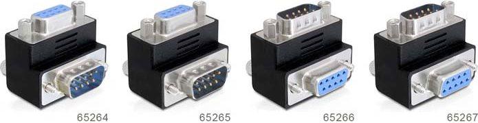 Produktbild Delock Winkeladapter 270ø seriel DB9 St.-Bu. (Sub-D 9, 3 cm)