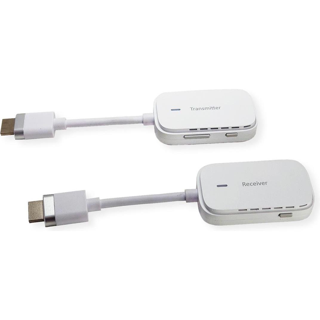 Value Système audio/vidéo sans fil HDMI, 20 m (20 m), Wireless Transmitter, Weiss