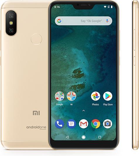Xiaomi Mi A2 Lite (64 GB, Gold, 5.84", Hybrid Dual SIM, 4G)