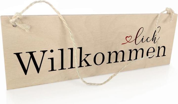 Actual product image Trenddeko Welcome to our website (30 x 10 cm)