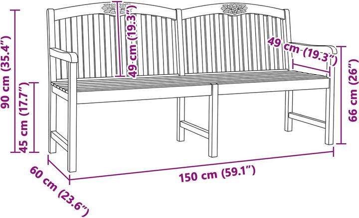 Produktbild vidaXL Gartenbank