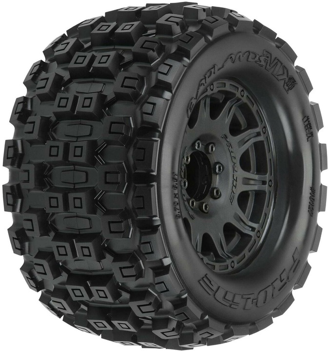 Actual product image Pro-Line Badlands MX38 3.8 Monster Truck +Raid 8x32 Rim