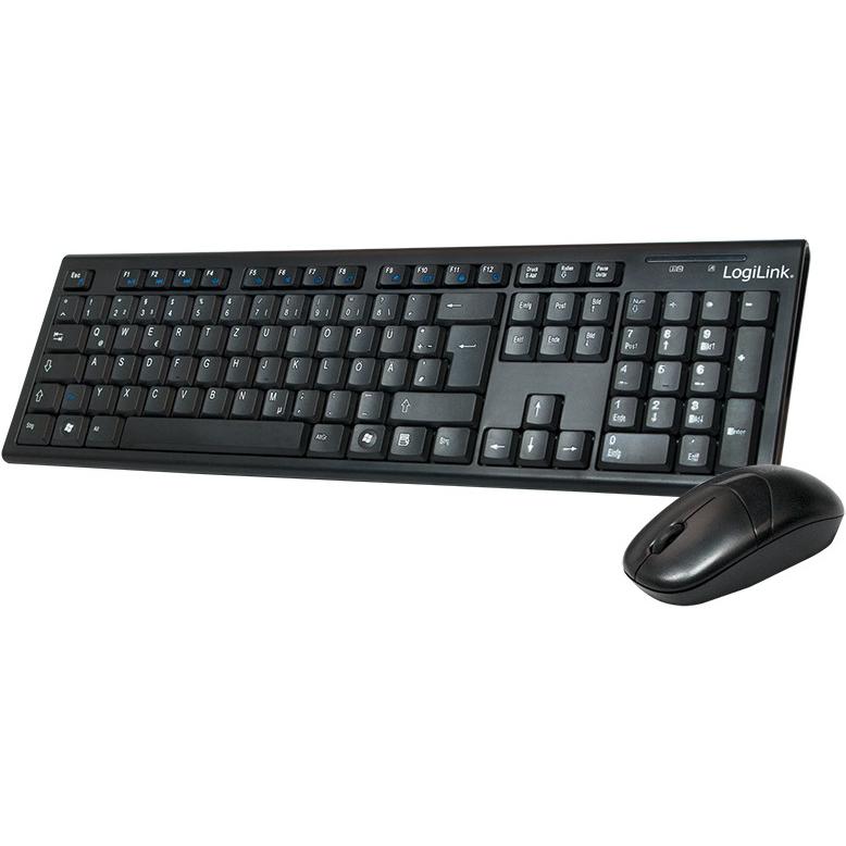 Thumbnail - LogiLink ID0104 (DE, Kabellos), Tastatur, Schwarz