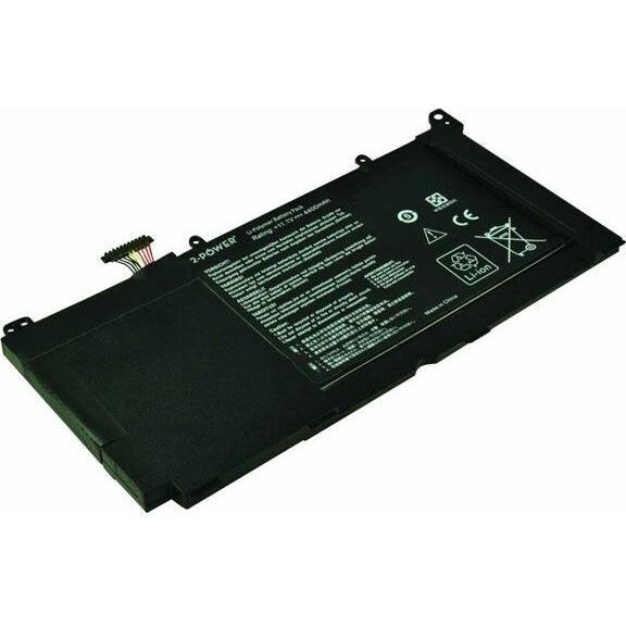 2-Power Main Battery Pack 10.8V 5200mAh 60Wh (6 Zellen, 5200 mAh), Notebook Akku, Schwarz