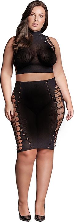 Produktbild Le Désir Kala XXXVII - Two Piece with Turtleneck, Crop Top and Skirt - Plus Size