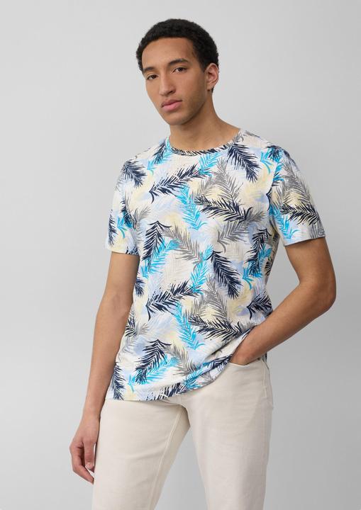 Actual product image S.Oliver T-Shirt T-Shirt aus Leinenmix mit All-over-Print (L)