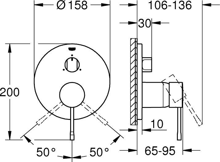 Immagine prodotto Grohe Miscelatore monocomando ESSENCE FMS per Rapido SmartBox (35600) cromo
