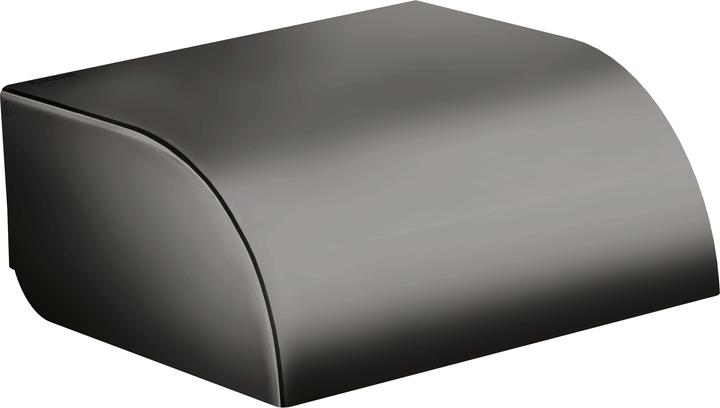 hansgrohe Axor Universal Circular toilet roll holder with lid polished black chrome