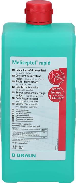 Image du produit Meliseptol Désinfection rapide à l'alcool (1000 ml)