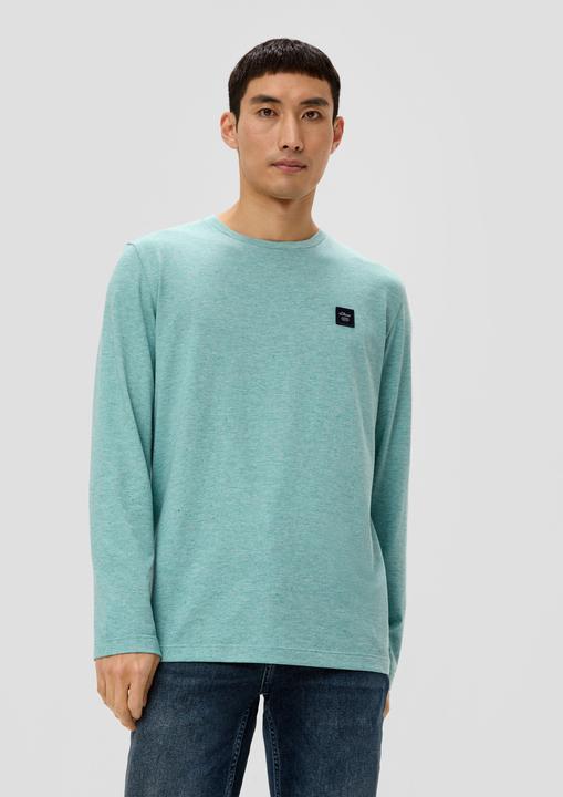 Produktbild s.Oliver T-Shirt Meliertes Langarmshirt (L)