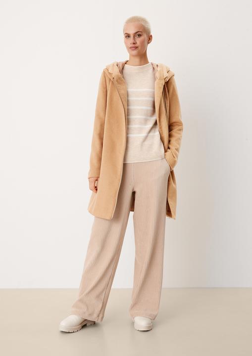 Produktbild S.Oliver Outdoor-Mantel Kapuzenmantel aus flauschigem Wollmix