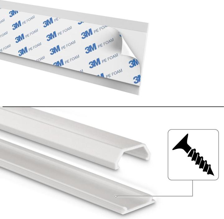 Actual product image Hama PVC cable duct, square (Duct, 100 cm)