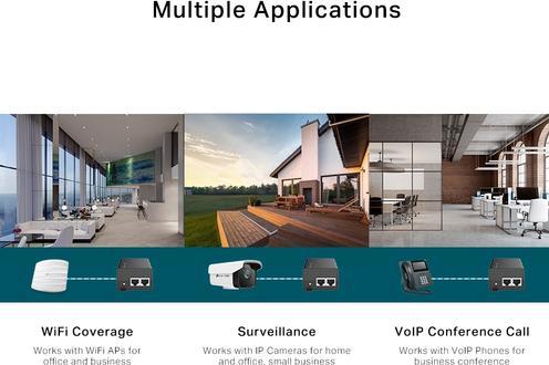 Actual product image TP-Link PoE+ Injector Adapter TL-POE160S Ethernet LAN (RJ-45) Ports 1x10 (802.3at (PoE+), 802.3af (PoE), 30 W)