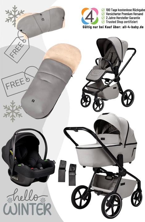 Actual product image Moon Resea 2.0 Komkinderwagen 3in1-Winterset mit Cosmo 2.0, Fusssack und Handmuff