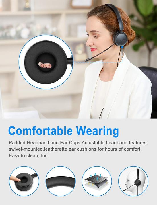 Produktbild New Bee Headset mit Mikrofon und Noise Cancelling (Kabelgebunden)