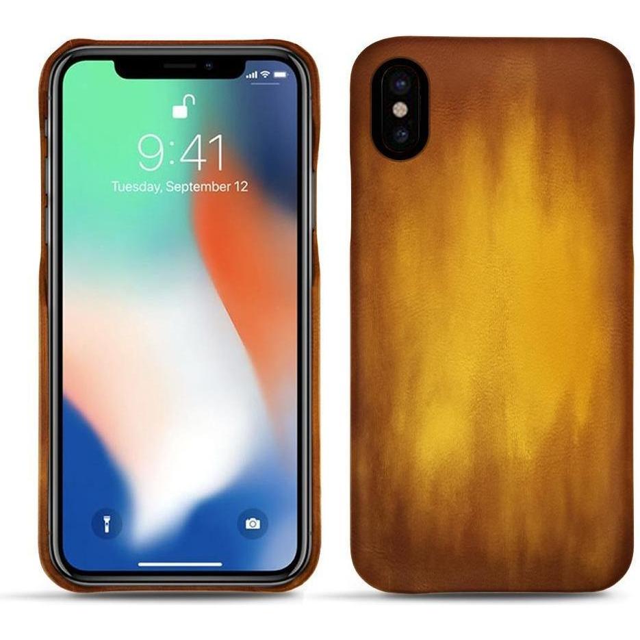 Noreve Lederschutzhülle (Apple iPhone XS Max), Smartphone Hülle, Gold