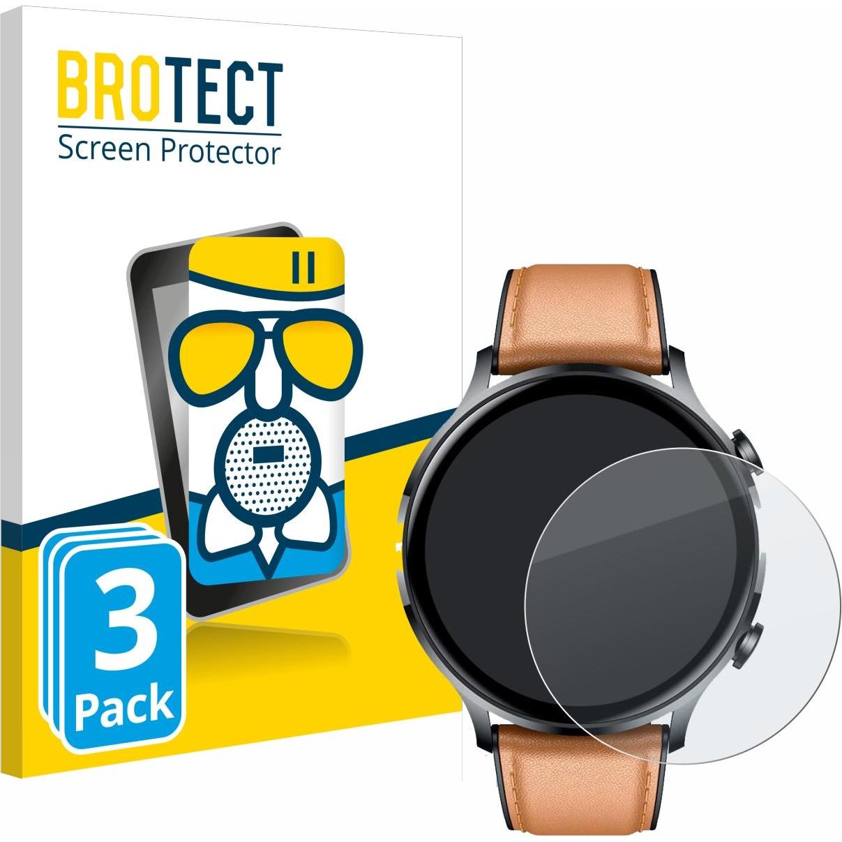 BROTECT AirGlass Panzerglasfolie Matt, Smartwatch Schutzfolie, Grau