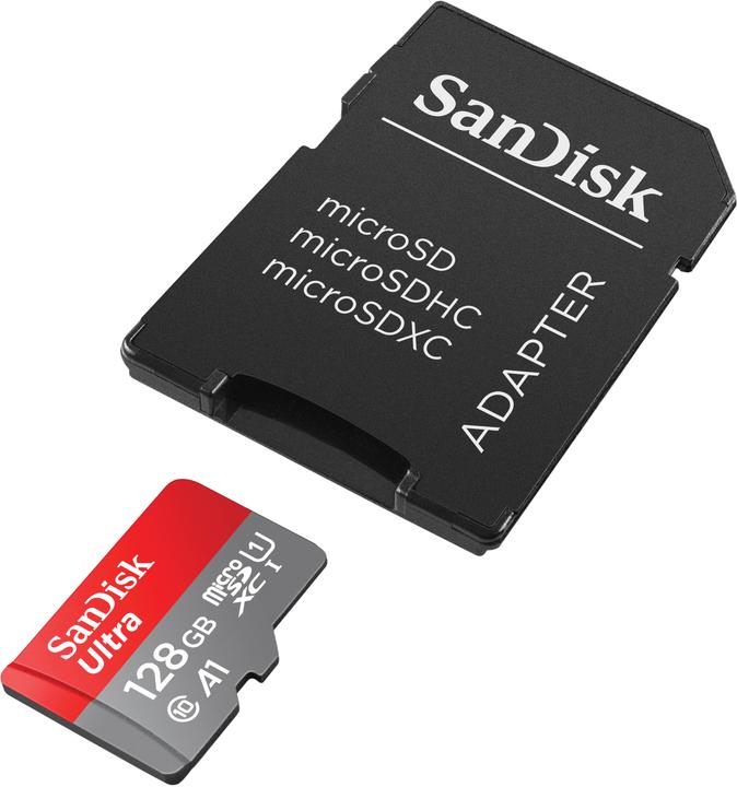 Actual product image SANDISK Ultra mit Adapter (128 GB, microSDXC, U1, UHS-I)