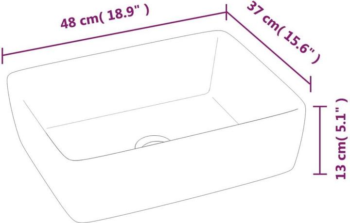 Actual product image vidaXL Waschbecken (480 mm, 480 mm)