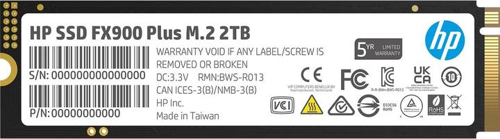 Produktbild HP SSD EX900 PLUS 2TB (2000 GB, M.2 2280)