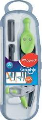 Maped Boîte à compas Graphic 360 degrés, avec anneau adaptateur