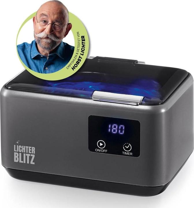 Actual product image LichterBlitz Lichterblitz Ultraschallreiniger 50 W, Grau/Schwarz (45 kHz, 0.60 l)