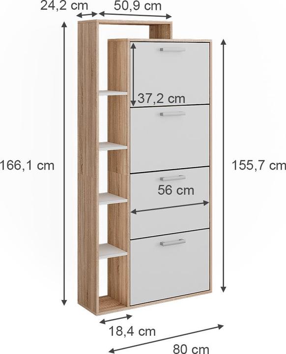 Produktbild Vicco Orlando (80 x 24.20 x 166.10 cm)