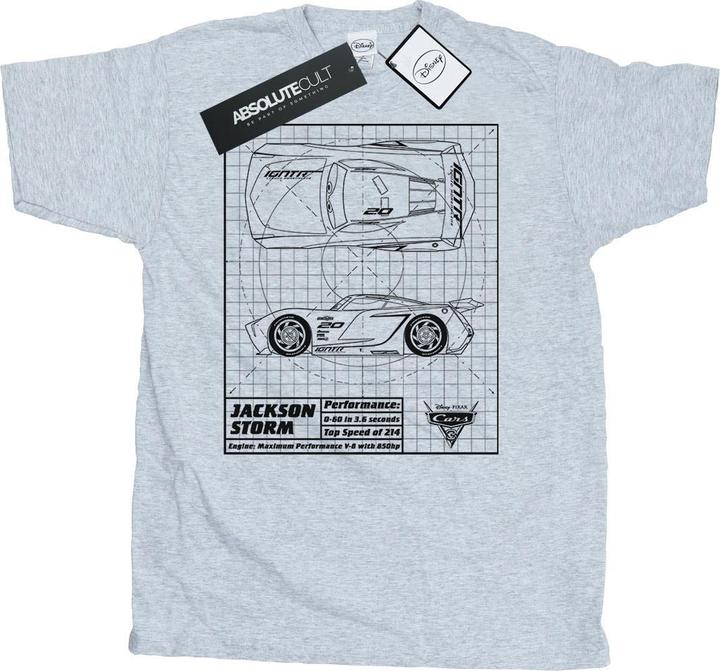 Immagine prodotto Disney Cars Jackson Storm Blueprint Maglietta Uomo (XL)