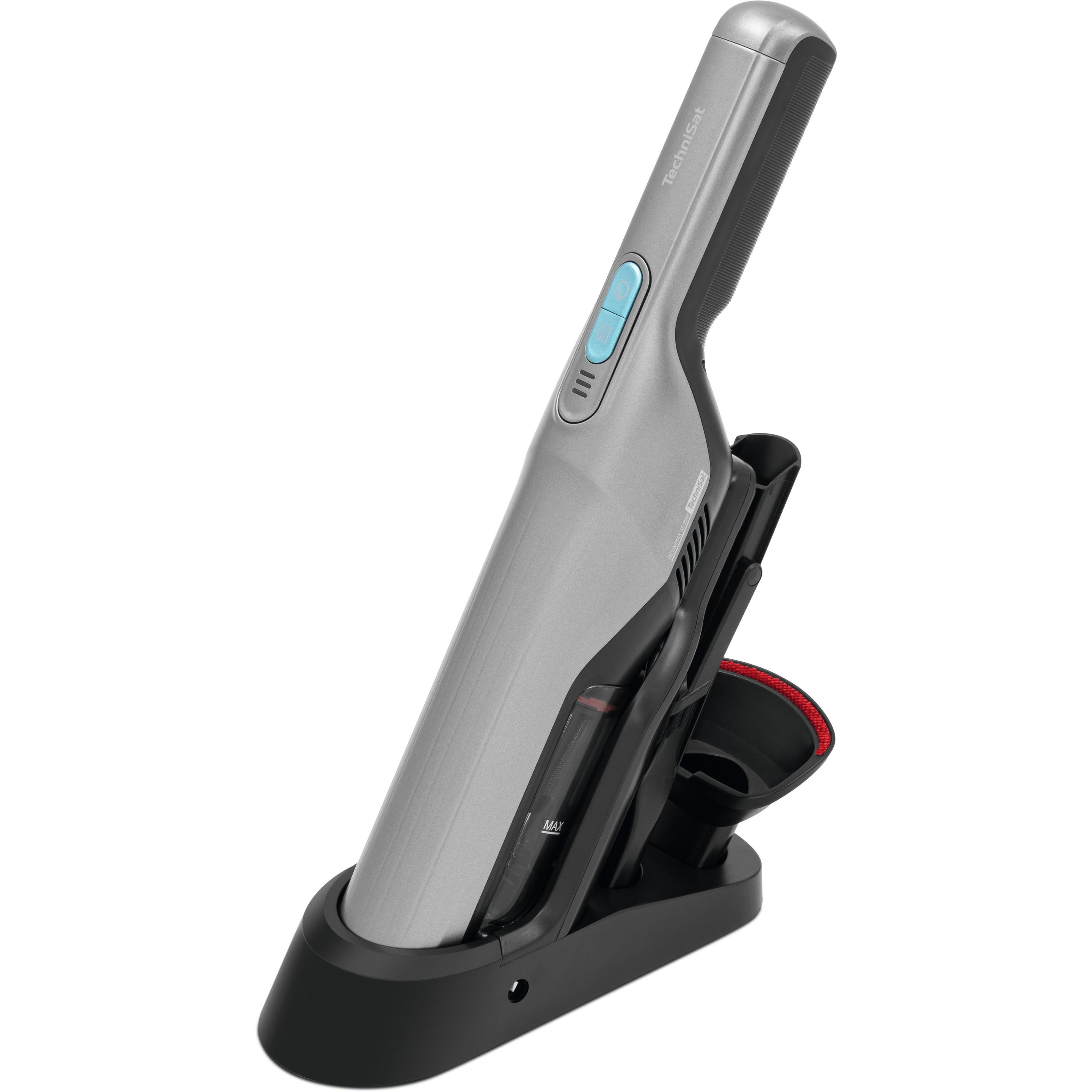 TechniSat TSAT TechniMax AS Mini Akkusauger Laufzeit bis 30min EPA 11 560g anth, Staubsauger, Schwarz