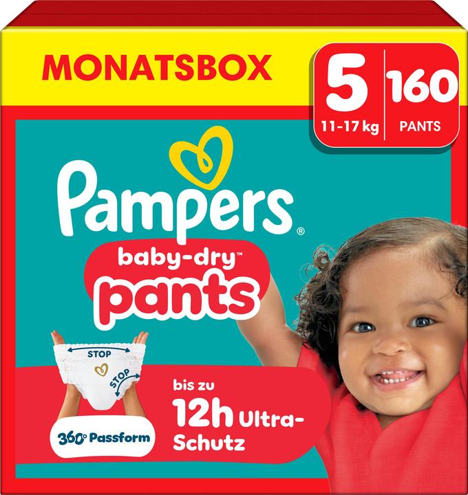 Actual product image Pampers Baby-Dry Pants (Size 5, Monthly box, 160 pcs.)