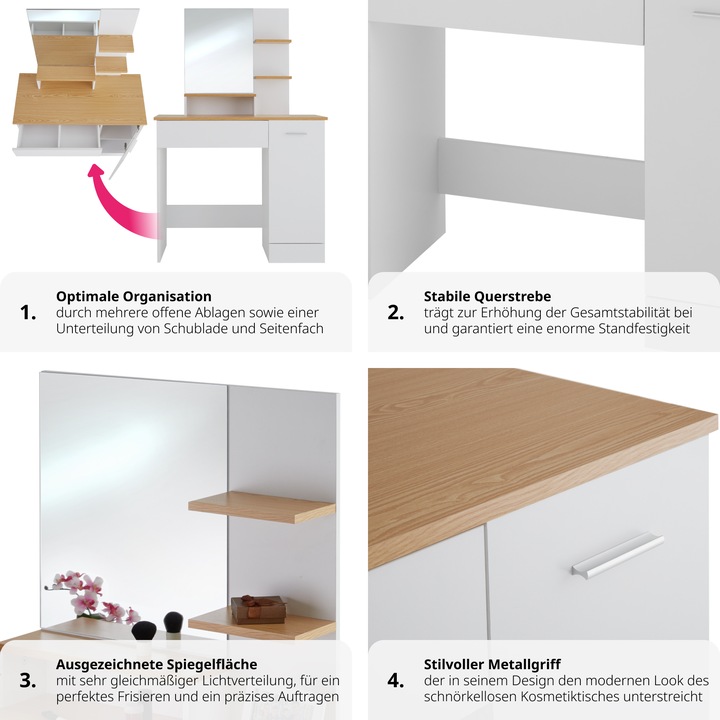Immagine prodotto tectake Zoe (90 x 40 x 137,5 cm)