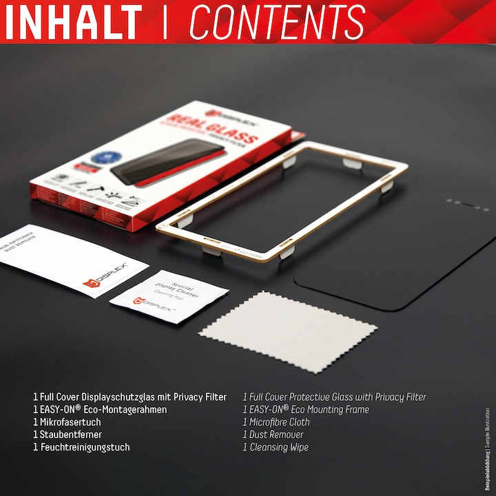 Produktbild Displex Real Glass, Privacy Full Cover Panzerglas (1 Stück, Apple iPhone 13, Apple iPhone 16e)
