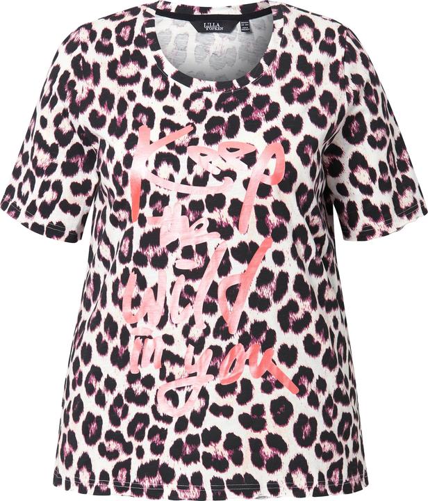 Actual product image Ulla Popken Keep The Wild In You Leopard Print Graphic Tee (50, 52)