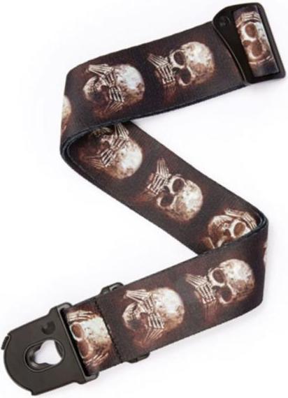 Actual product image Planet Waves Guitar Strap Skulls with Plectrum