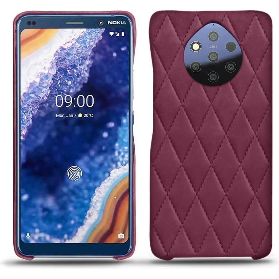Noreve Lederschutzhülle (Nokia 9 PureView), Smartphone Hülle, Violett