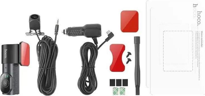 Produktbild Hoco Dash + Rear Camera DV8, 2K, 1.47inch LCD, schwarz (Eingebautes Display, 2K)