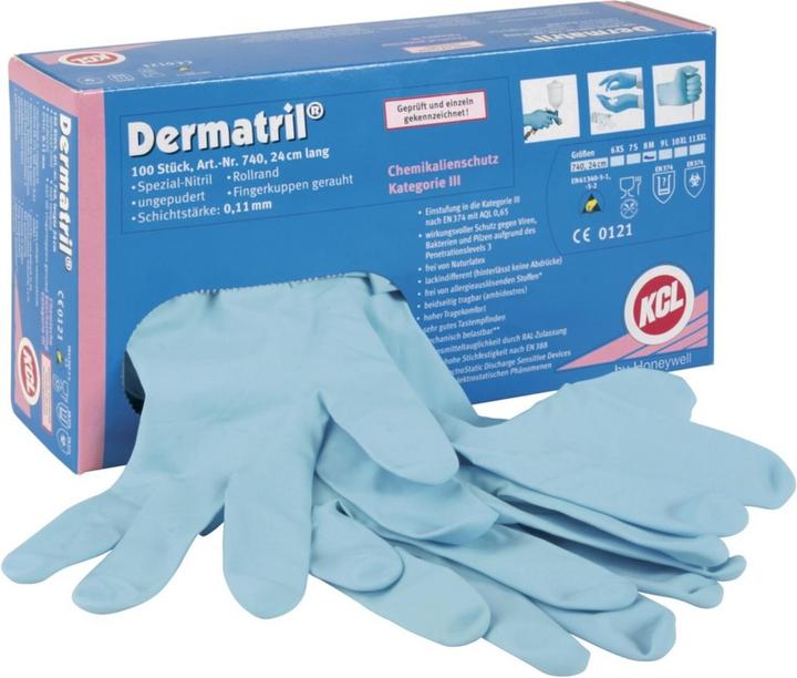 KCL Disposable nitrile gloves Dermatril 740 (8)