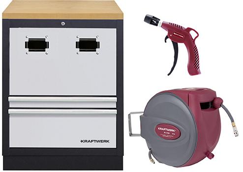 Kraftwerk Schrank Kabelaufroller+Multiplex Set (Wood)