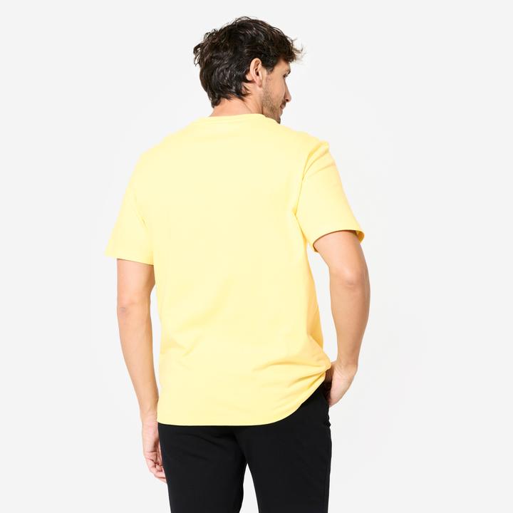Produktbild Domyos T-Shirt Herren atmungsaktiv - pastellgelb (L)