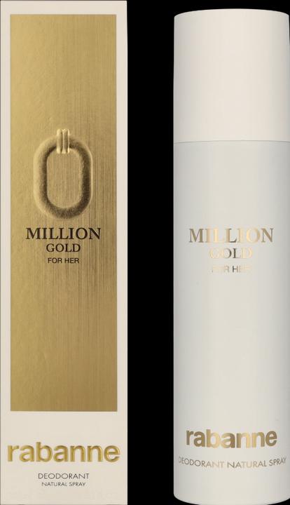 Actual product image Paco Rabanne Million Gold For Her Spray Deodorant 150ml (Spray, 150 ml)