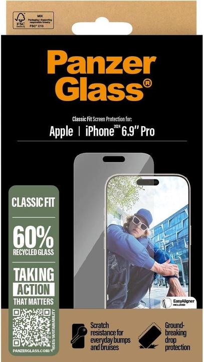 Produktbild PanzerGlass Classic Fit (1 Stück, Apple iPhone 16 Pro Max)