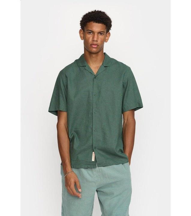 Actual product image Revolution Short-Sleeved Cuban Linen Shirt (L)