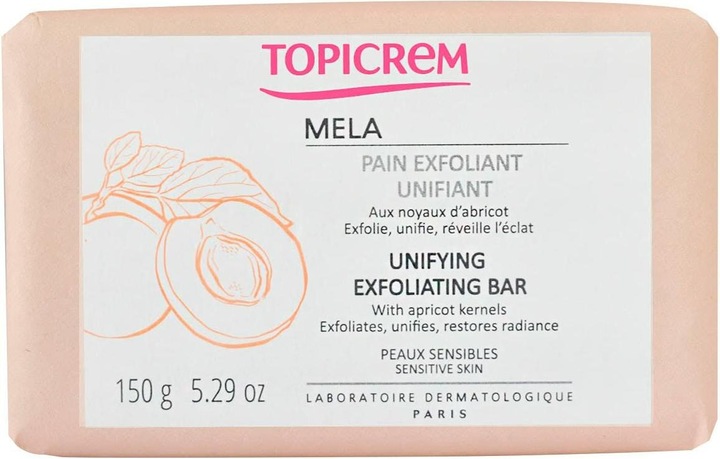 Topicrem MELA exfoliating bar 150 gr (Reinigungstücher)