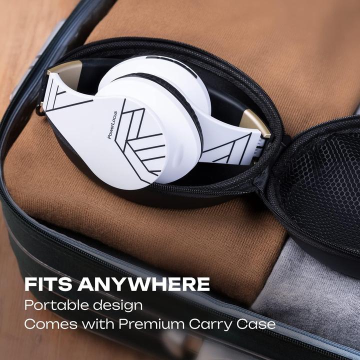 Produktbild PowerLocus Wireless Headphones P2 (black-white) (ANC, 20 h, Kabellos, Kabelgebunden)